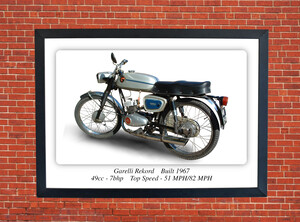 Garelli Rekord Moped A3/A4 Size Print Poster on Photographic Paper