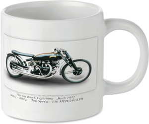 Vincent Black Lightning Motorbike Motorcycle Tea Coffee Mug Ideal Biker Gift Printed UK
