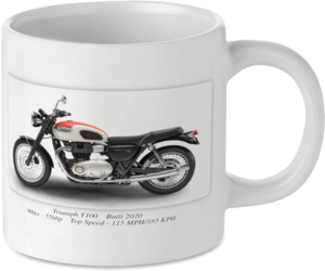 Triumph T100 Motorbike Motorcycle Tea Coffee Mug Ideal Biker Gift Printed UK