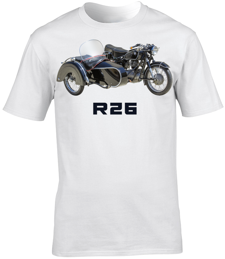 BMW R26 and Sidecar Motorbike Motorcycle - T-Shirt