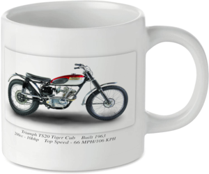 Triumph TS20 Tiger Cub Motorcycle Motorbike Tea Coffee Mug Ideal Biker Gift Printed UK