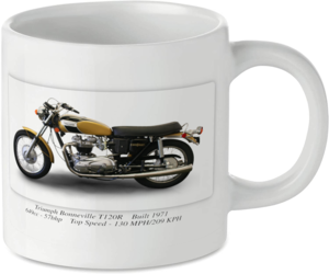 Triumph Bonneville T120R Motorcycle Motorbike Tea Coffee Mug Ideal Biker Gift Printed UK