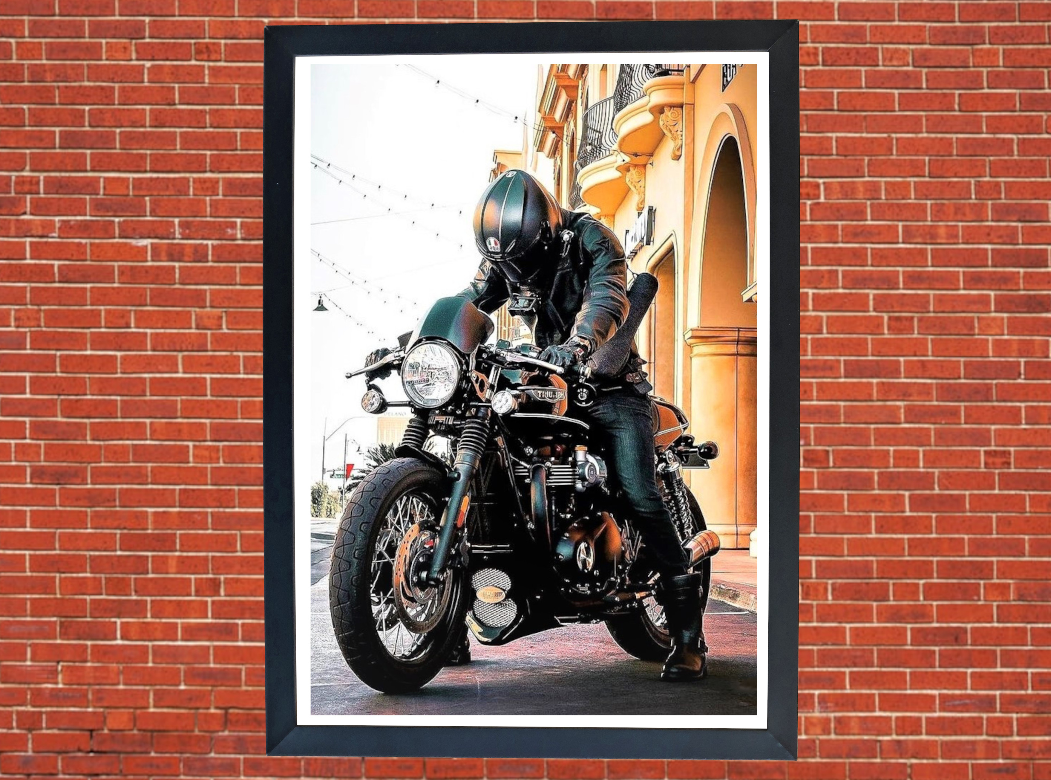 Triumph Motorcycle Motorbike A4 - A0 Print Poster Photographic Paper Wall Art