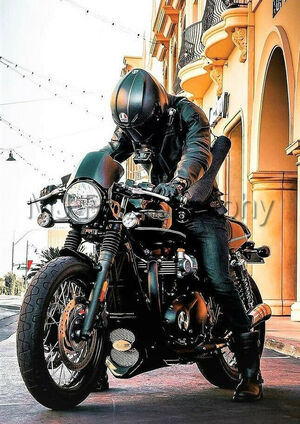 Triumph Motorcycle Motorbike A4 - A0 Print Poster Photographic Paper Wall Art