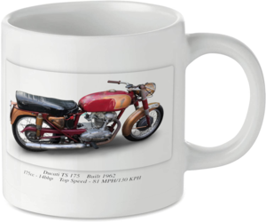 Ducati TS 175 Motorbike Motorcycle Tea Coffee Mug Ideal Biker Gift Printed UK