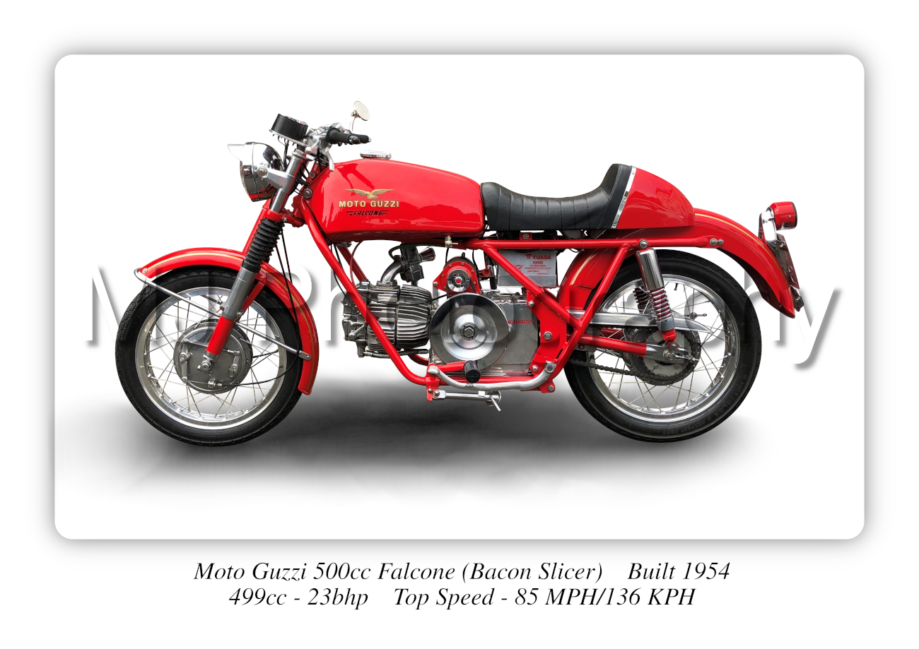Moto Guzzi 500cc Falcone Motorbike Motorcycle - A3/A4 Size Print Poster