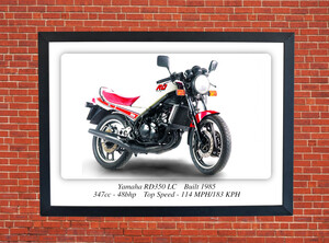 Yamaha RD350 LC Motorbike Motorcycle - A3/A4 Size Print Poster