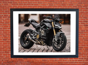 Ducati Streetfighter Motorbike Motorcycle - A3/A4 Size Print Poster