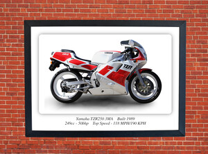 Yamaha TZR250 3MA Motorbike Motorcycle - A3/A4 Size Print Poster