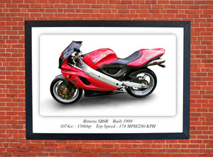 Bimota SB6R Motorbike Motorcycle - A3/A4 Size Print Poster