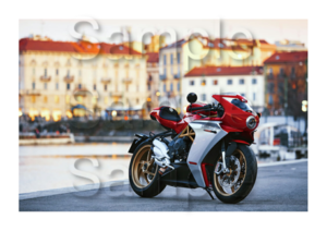 MV Agusta Superveloce 800 Motorbike Motorcycle - A3/A4 Size Print Poster