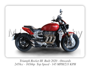 Triumph Rocket III Motorcycle - A3/A4 Size Print Poster