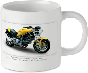 Ducati Monster M600 Motorcycle Motorbike Tea Coffee Mug Ideal Biker Gift Printed UK