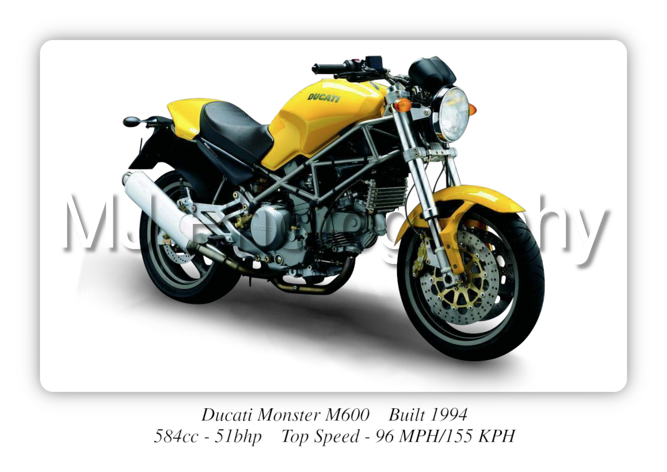 Ducati Monster M600 Motorbike Motorcycle - A3/A4 Size Print Poster