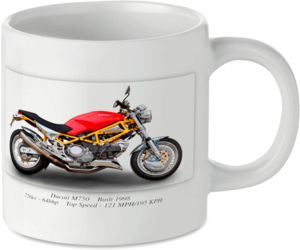 Ducati M750 Motorcycle Motorbike Tea Coffee Mug Ideal Biker Gift Printed UK