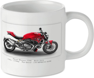 Ducati Monster 1200 Motorcycle Motorbike Tea Coffee Mug Ideal Biker Gift Printed UK