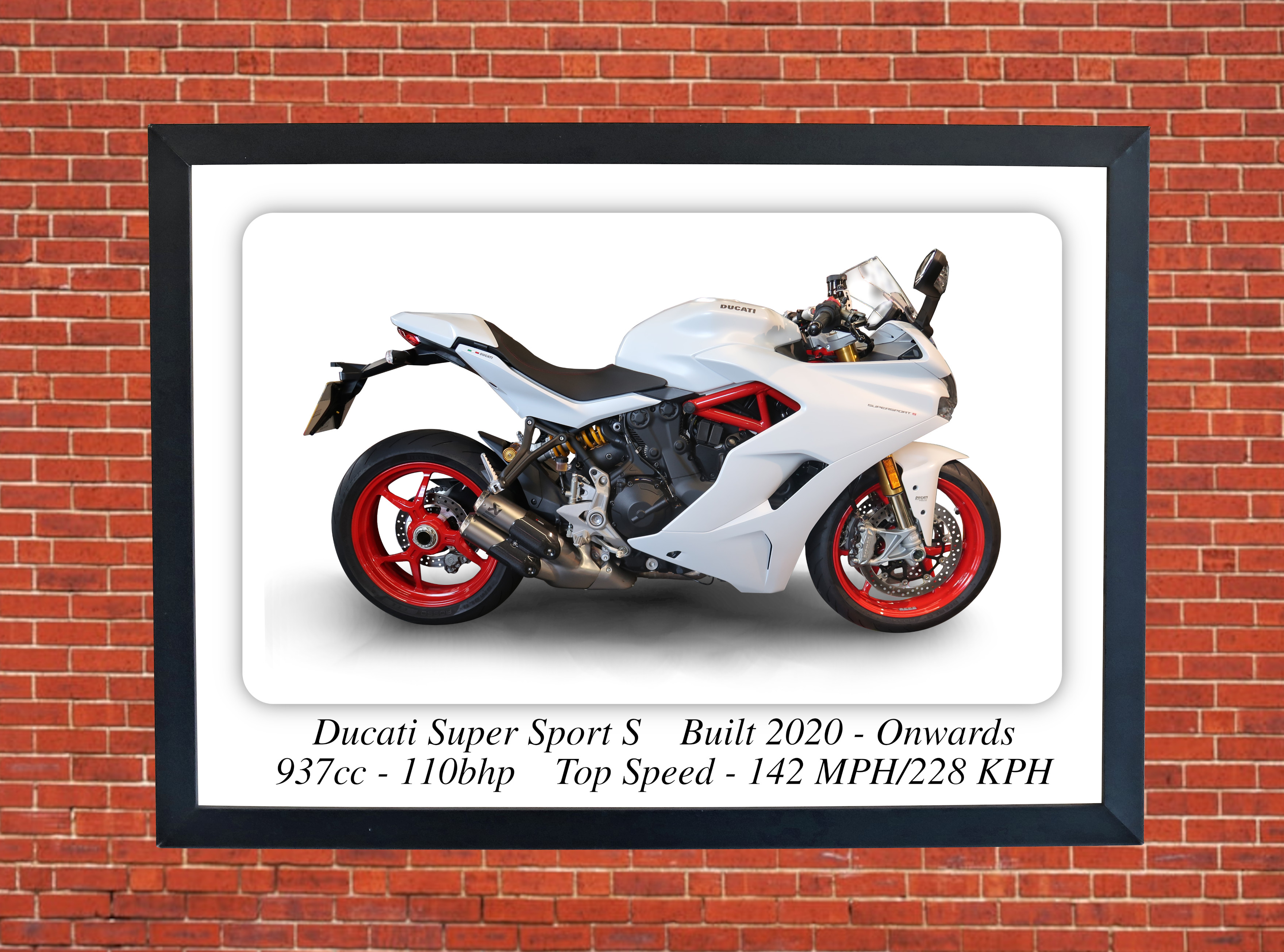 Ducati Super Sport S Motorcycle - A3/A4 Size Print Poster