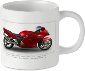 Honda CBR 1100XX Super Blackbird Motorcycle Motorbike Tea Coffee Mug Ideal Biker Gift Printed UK