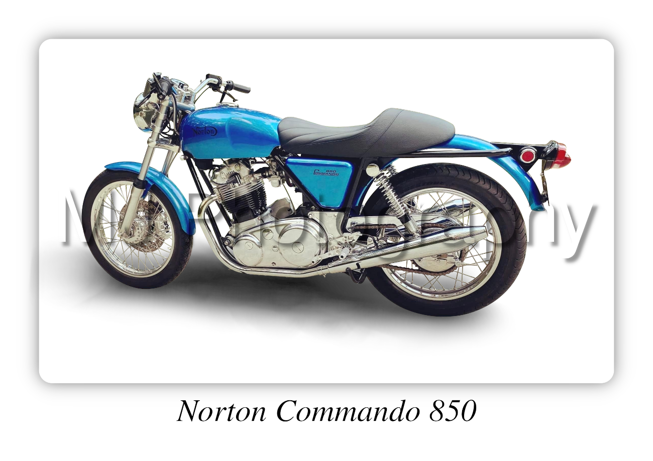 Norton Commando 850 Motorbike Motorcycle - A3/A4 Size Print Poster