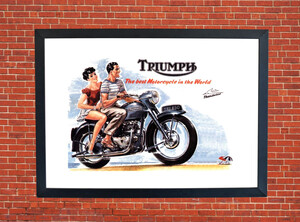 Triumph Thunderbird Motorbike Motorcycle - A3/A4 Size Print Poster