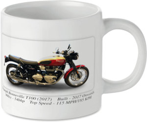 Triumph T100 Motorbike Tea Coffee Mug Ideal Biker Gift Printed UK