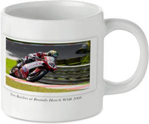 Troy Bayliss at Brands Hatch Motorcycle Motorbike Tea Coffee Mug Ideal Biker Gift Printed UK