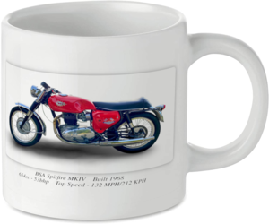 BSA Spitfire MKIV Motorbike Motorcycle Motorbike Tea Coffee Mug Ideal Biker Gift Printed UK