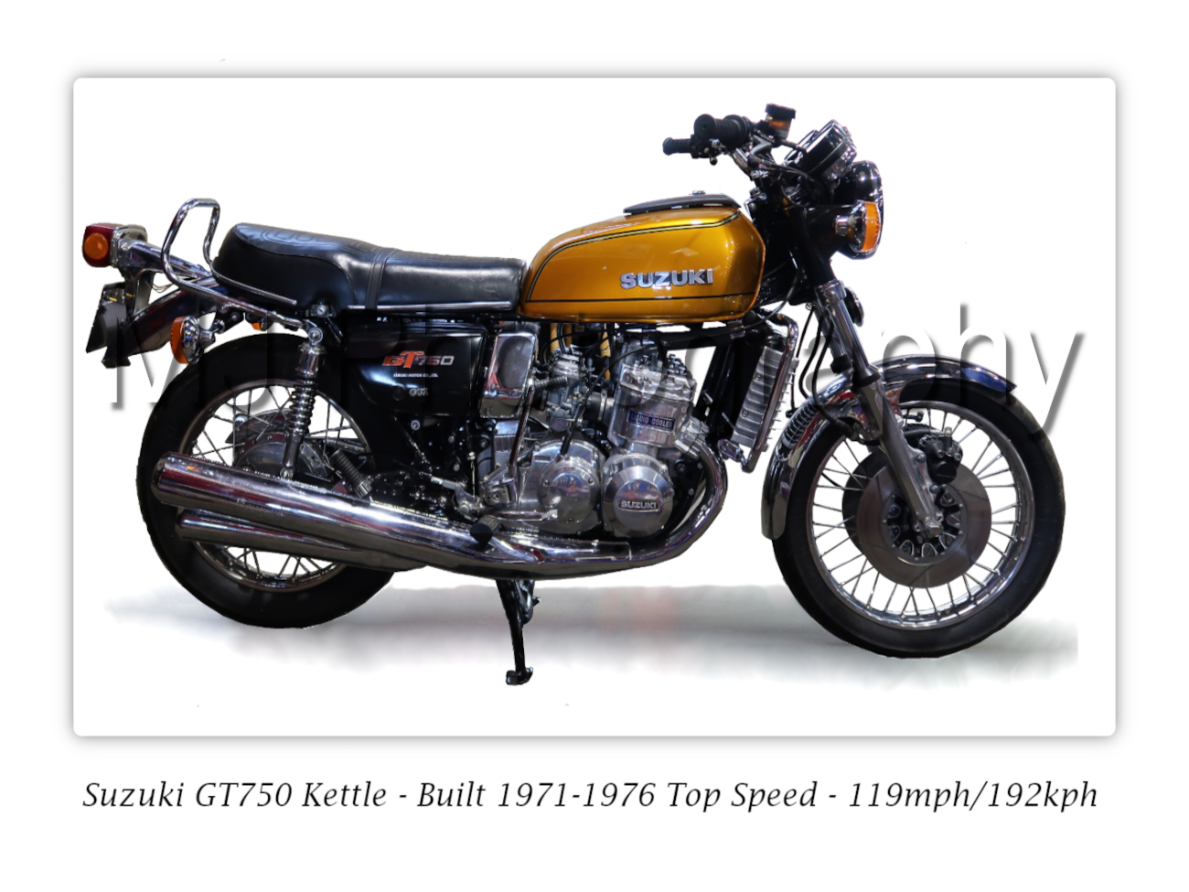 Suzuki GT750B (Kettle) Motorcycle - A3/A4 Poster/Print