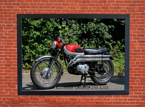 Kawasaki Samurai 250 A1SS Motorbike Motorcycle A3/A4 Size Print Poster Photographic Paper Wall Art