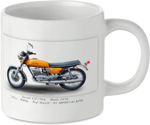 Suzuki GT250A Motorbike Motorcycle Tea Coffee Mug Ideal Biker Gift Printed UK