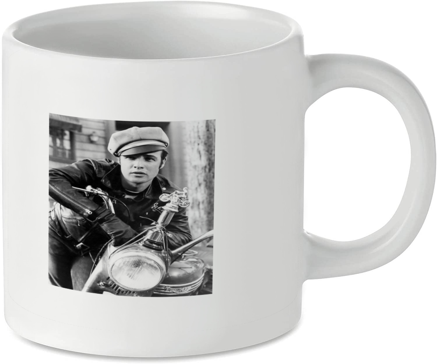 Marlon Brando Triumph Motorcycle Motorbike Tea Coffee Mug Ideal Biker Gift Printed UK