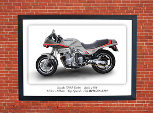 Suzuki XN85 Turbo Motorbike Motorcycle - A3/A4 Size Print Poster