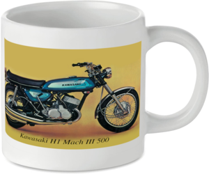 Kawasaki H1 Mach III 500 Motorcycle Motorbike Tea Coffee Mug Ideal Biker Gift Printed UK