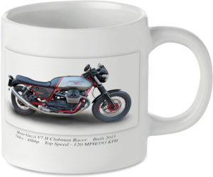 Moto Guzzi V7 II Clubman Racer Motorcycle Motorbike Tea Coffee Mug Ideal Biker Gift Printed UK