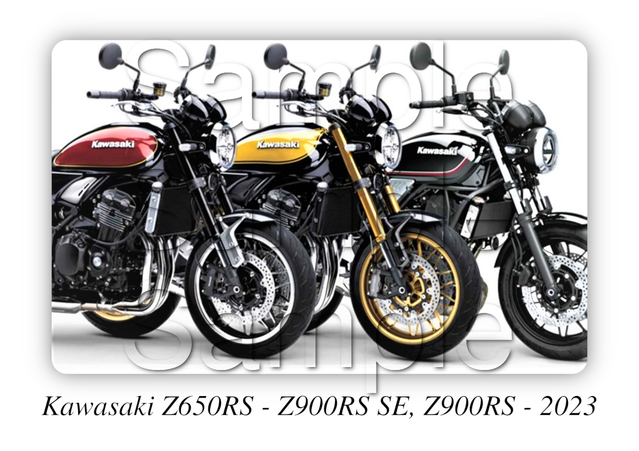 Kawasaki Z650RS - Z900RS SE, Z900RS Motorbike Motorcycle - A3/A4 Size Print Poster