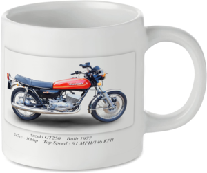 Suzuki GT250 Motorcycle Motorbike Tea Coffee Mug Ideal Biker Gift Printed UK