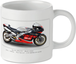 Aprilia RS250 Motorcycle Motorbike Tea Coffee Mug Ideal Biker Gift Printed UK
