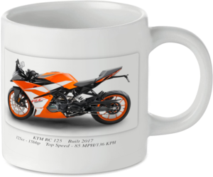 KTM RC 125 Motorcycle Motorbike Tea Coffee Mug Ideal Biker Gift Printed UK