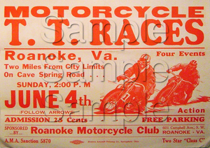 Motorcycle TT Races Vintage Poster Motorbike Motorcycle - A3/A4 Size Print Poster