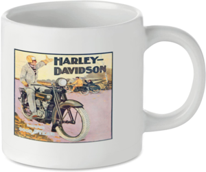 Harley Davidson Vintage Motorcycle Motorbike Tea Coffee Mug Ideal Biker Gift Printed UK
