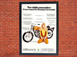 Norton Commando 750 Vintage Motorbike Motorcycle A3/A4 Promotional Poster