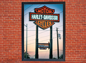 Harley Davidson Motorbike Motorcycle A3/A4 Size Print Poster Photographic Paper Wall Art