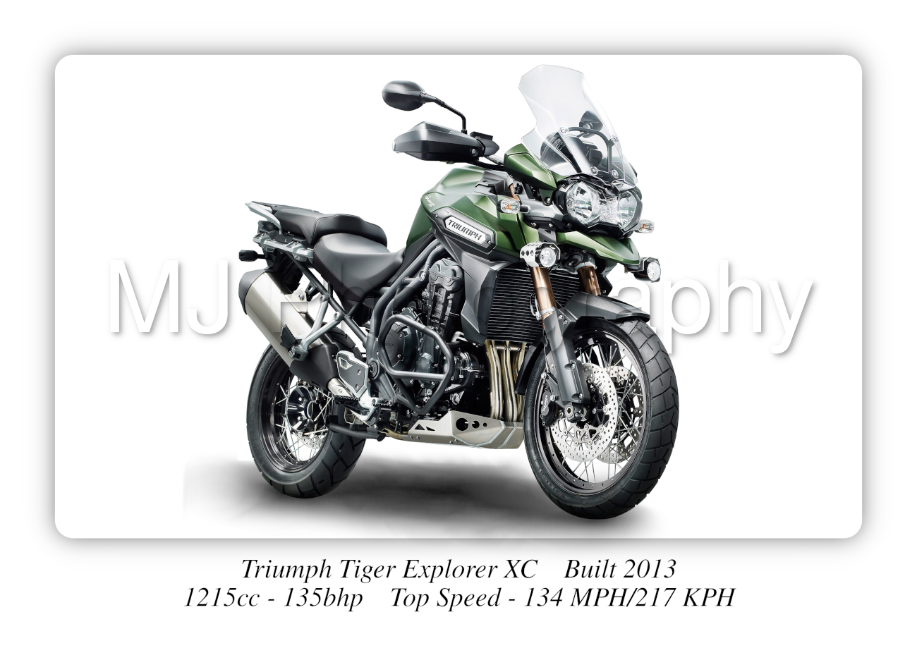 Triumph Tiger Explorer XC Motorbike Motorcycle - A3/A4 Size Print Poster