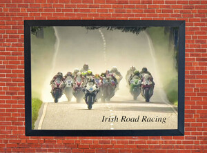 Irish Road Racing Motorbike Motorcycle - A3/A4 Size Print Poster