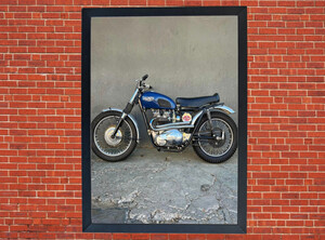Triumph TR6 Scrambler Motorbike Motorcycle - A3/A4 Size Print Poster