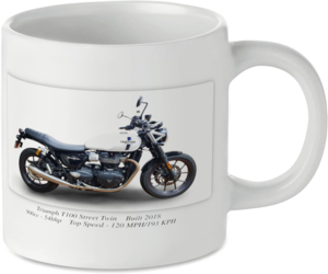 Triumph T100 Street Twin Motorbike Motorcycle Tea Coffee Mug Ideal Biker Gift Printed UK