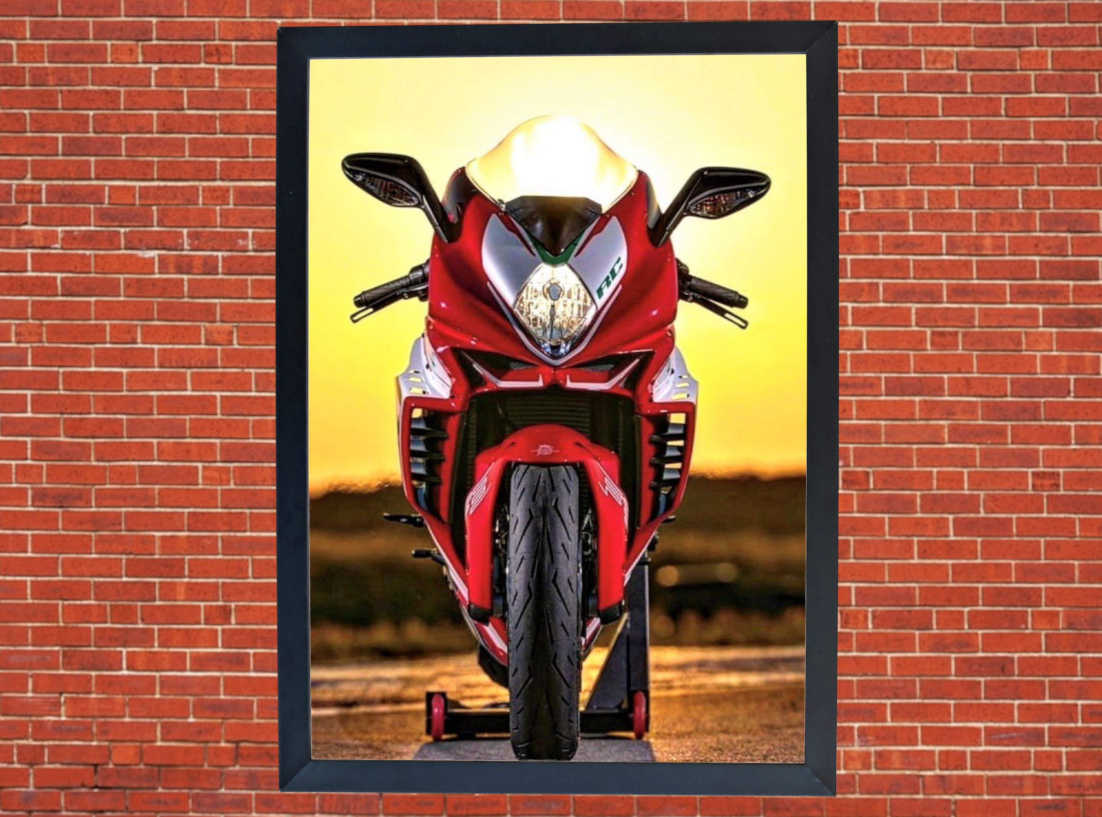 MV Agusta Sunset Motorbike Motorcycle A3/A4 Size Print Poster Photographic Paper Wall Art