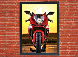 MV Agusta Sunset Motorbike Motorcycle A3/A4 Size Print Poster Photographic Paper Wall Art