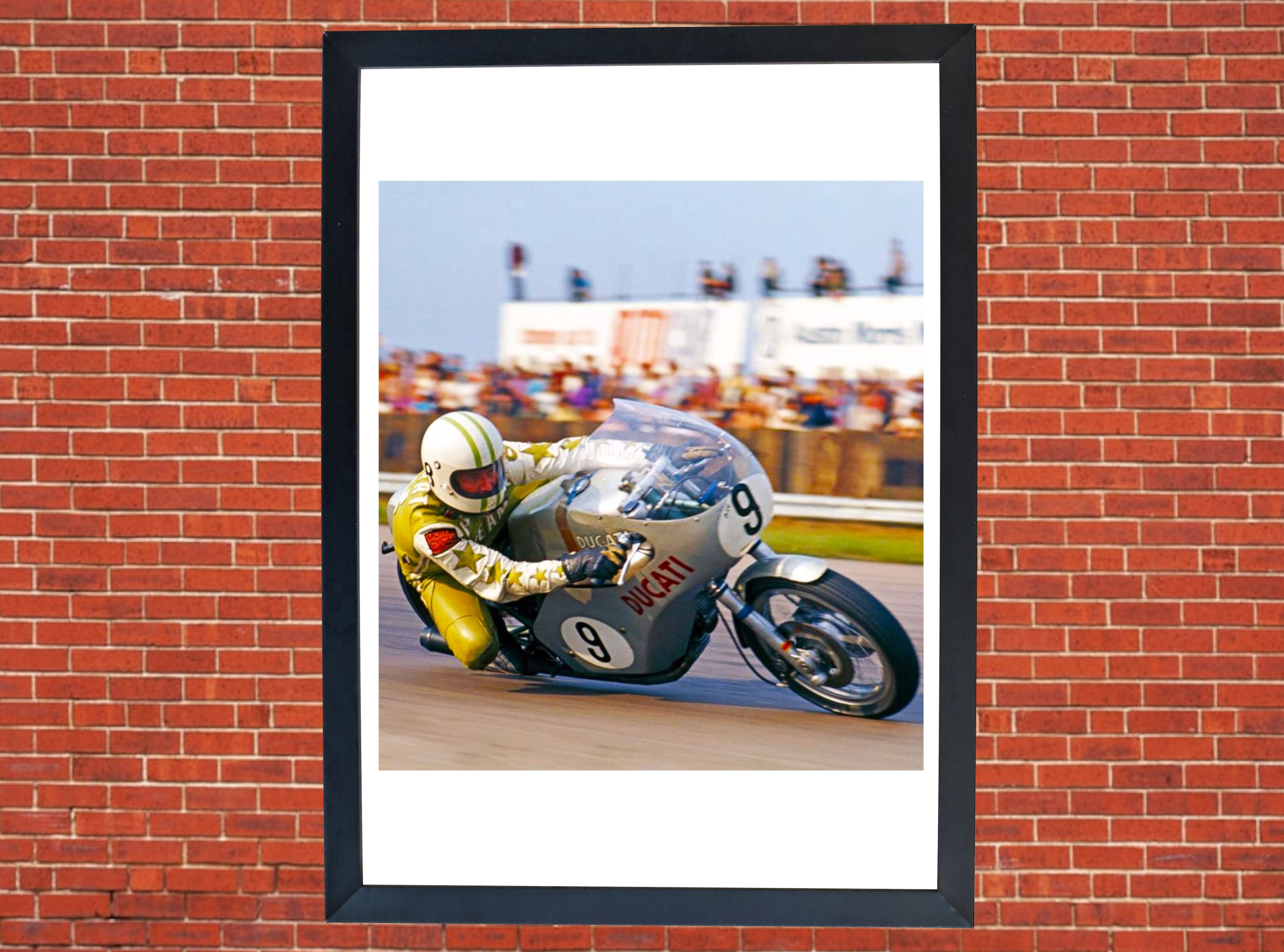 Paul Smart - Ducati Motorbike Motorcycle - A4 - A0 Size Print Poster