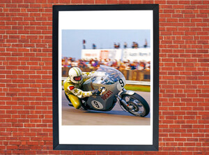 Paul Smart - Ducati Motorbike Motorcycle - A3/A4 Size Print Poster